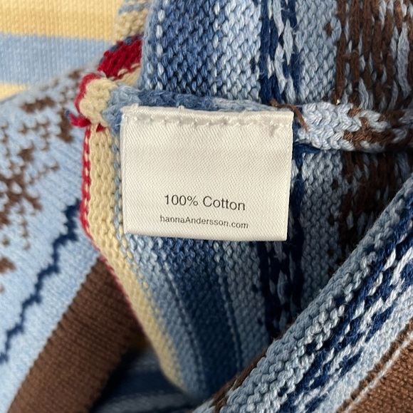 Hanna Anderson Holiday Cotton striped isle vest size 4 - Picture 3 of 5